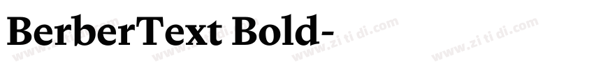 BerberText Bold字体转换